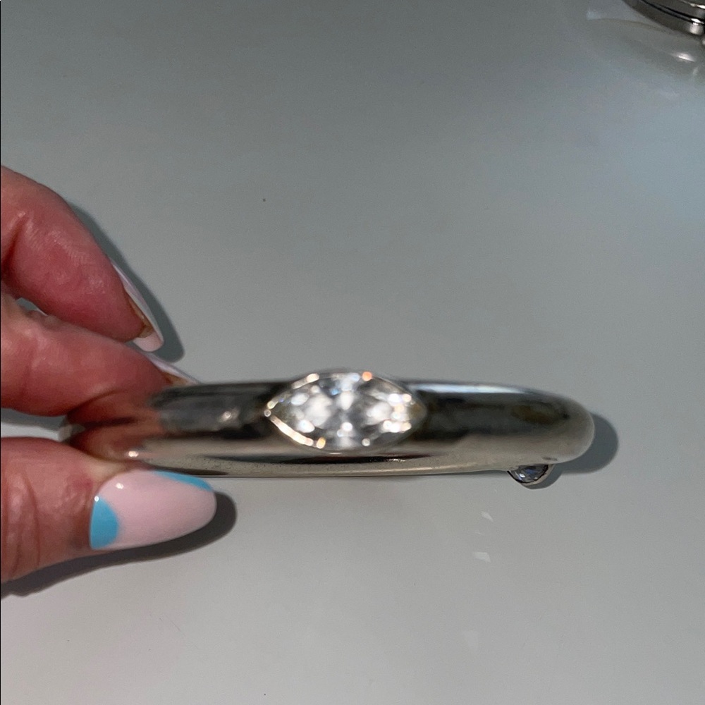 Chic Silver Bangle Bracelet